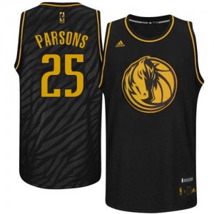 Dallas Mavericks Chandler Parsons #25 Precious Metals Fashion Authentic Maillot d'équipe de NBA - Noir pour Homme