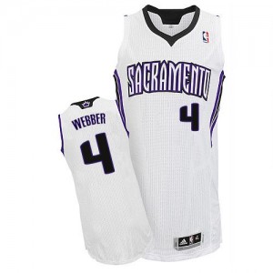 Maillot Authentic Sacramento Kings NBA Home Blanc - #4 Chris Webber - Homme