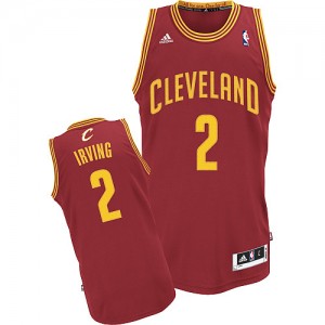Cleveland Cavaliers #2 Adidas Road Vin Rouge Swingman Maillot d'équipe de NBA pas cher - Kyrie Irving pour Homme