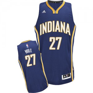 Indiana Pacers Jordan Hill #27 Road Swingman Maillot d'équipe de NBA - Bleu marin pour Homme