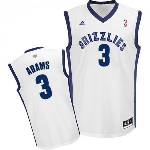 Maillot NBA Blanc Jordan Adams #3 Memphis Grizzlies Home Swingman Homme Adidas