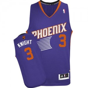 Maillot NBA Phoenix Suns #3 Brandon Knight Violet Adidas Authentic Road - Homme