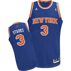 New York Knicks John Starks #3 Road Swingman Maillot d'équipe de NBA - Bleu royal pour Homme
