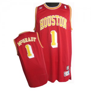 Houston Rockets Tracy McGrady #1 Throwback Swingman Maillot d'équipe de NBA - Rouge pour Homme