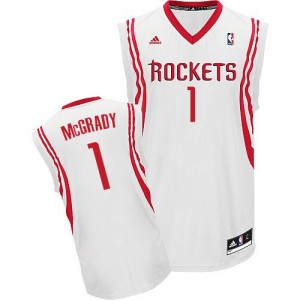 Maillot Adidas Blanc Home Swingman Houston Rockets - Tracy McGrady #1 - Homme