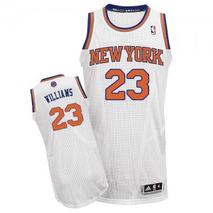 Maillot Authentic New York Knicks NBA Home Blanc - #23 Derrick Williams - Homme