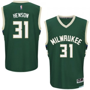 Maillot Authentic Milwaukee Bucks NBA Road Vert - #31 John Henson - Homme