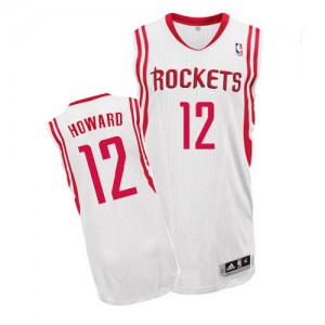 Maillot NBA Blanc Dwight Howard #12 Houston Rockets Home Authentic Homme Adidas