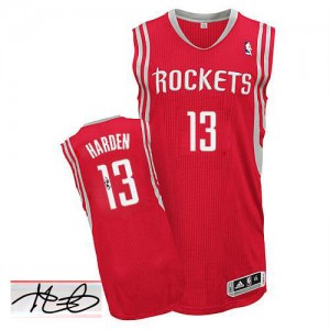 Houston Rockets #13 Adidas Road Autographed Rouge Authentic Maillot d'équipe de NBA en ligne pas chers - James Harden pour Homme