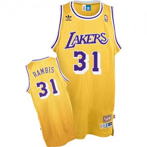 Maillot NBA Swingman Kurt Rambis #31 Los Angeles Lakers Throwback Or - Homme