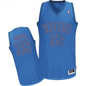 Oklahoma City Thunder #35 Adidas Big Color Fashion Bleu Authentic Maillot d'équipe de NBA magasin d'usine - Kevin Durant pour Homme