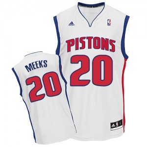 Detroit Pistons Jodie Meeks #20 Home Swingman Maillot d'équipe de NBA - Blanc pour Homme