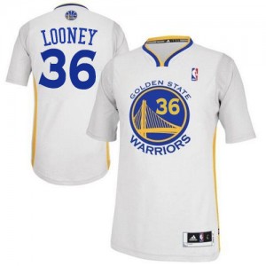Maillot Adidas Blanc Alternate Authentic Golden State Warriors - Kevon Looney #36 - Homme