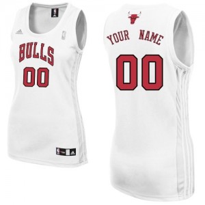 Chicago Bulls Personnalisé Adidas Home Blanc Maillot d'équipe de NBA prix d'usine en ligne - Swingman pour Femme