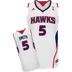Atlanta Hawks Josh Smith #5 Home Swingman Maillot d'équipe de NBA - Blanc pour Homme