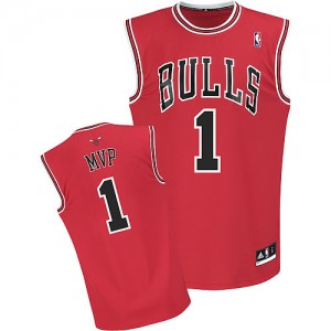 Chicago Bulls #1 Adidas 2011 MVP Rouge Authentic Maillot d'équipe de NBA Expédition rapide - Derrick Rose pour Homme