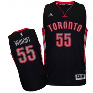 Maillot NBA Toronto Raptors #55 Delon Wright Noir Adidas Swingman Alternate - Homme