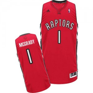 Maillot NBA Toronto Raptors #1 Tracy Mcgrady Rouge Adidas Swingman Road - Homme
