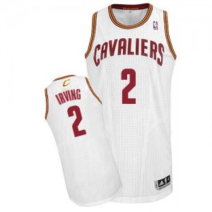 Cleveland Cavaliers #2 Adidas Home Blanc Authentic Maillot d'équipe de NBA pas cher - Kyrie Irving pour Homme