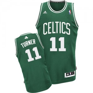 Boston Celtics Evan Turner #11 Road Swingman Maillot d'équipe de NBA - Vert (No Blanc) pour Homme