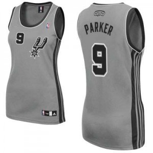 Maillot Authentic San Antonio Spurs NBA Alternate Gris argenté - #9 Tony Parker - Femme