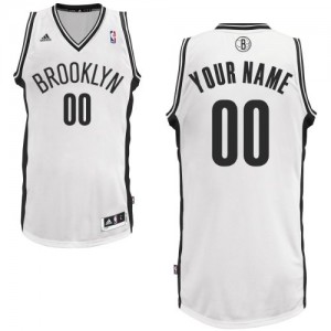 Brooklyn Nets Personnalisé Adidas Home Blanc Maillot d'équipe de NBA pas cher - Swingman pour Enfants