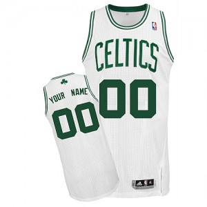 Maillot Adidas Blanc Home Boston Celtics - Authentic Personnalisé - Homme