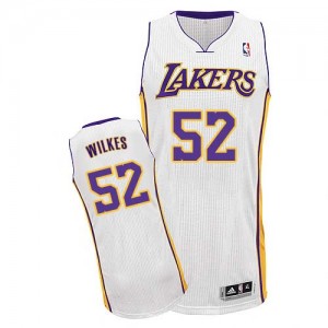 Maillot Adidas Blanc Alternate Authentic Los Angeles Lakers - Jamaal Wilkes #52 - Homme
