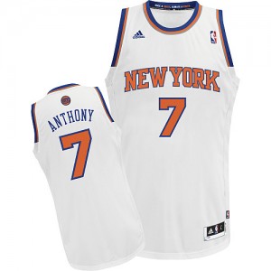Maillot NBA Blanc Carmelo Anthony #7 New York Knicks Home Swingman Enfants Adidas
