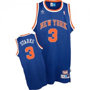 Maillot Adidas Bleu royal Throwback Swingman New York Knicks - John Starks #3 - Homme