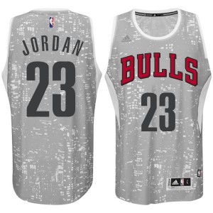 Maillot NBA Authentic Michael Jordan #23 Chicago Bulls City Light Gris - Homme