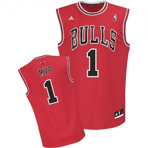 Chicago Bulls Derrick Rose #1 2011 MVP Swingman Maillot d'équipe de NBA - Rouge pour Homme