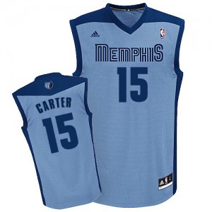 Memphis Grizzlies Vince Carter #15 Alternate Swingman Maillot d'équipe de NBA - Bleu clair pour Homme