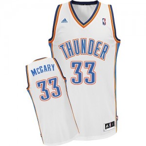 Maillot NBA Blanc Mitch McGary #33 Oklahoma City Thunder Home Swingman Homme Adidas