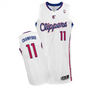 Los Angeles Clippers #11 Adidas Home Blanc Authentic Maillot d'équipe de NBA Vente - Jamal Crawford pour Homme