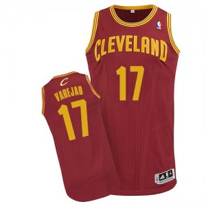 Maillot Authentic Cleveland Cavaliers NBA Road Vin Rouge - #17 Anderson Varejao - Homme
