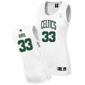 Maillot NBA Authentic Larry Bird #33 Boston Celtics Home Blanc - Femme