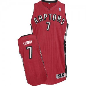 Maillot NBA Toronto Raptors #7 Kyle Lowry Rouge Adidas Authentic Road - Homme