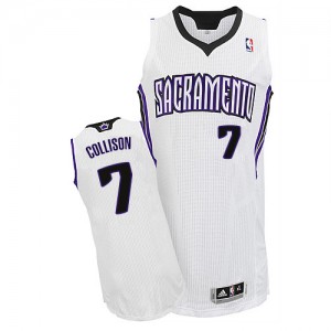 Maillot NBA Blanc Darren Collison #7 Sacramento Kings Home Authentic Homme Adidas