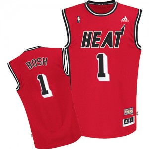 Maillot NBA Miami Heat #1 Chris Bosh Rouge Adidas Swingman Hardwood Classics Nights - Homme