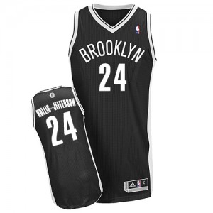 Maillot NBA Noir Rondae Hollis-Jefferson #24 Brooklyn Nets Road Authentic Homme Adidas