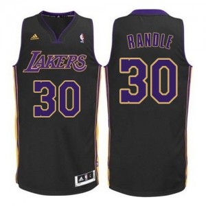 Los Angeles Lakers #30 Adidas Noir Violet NO. Authentic Maillot d'équipe de NBA Promotions - Julius Randle pour Homme