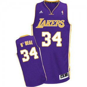 Maillot NBA Swingman Shaquille O'Neal #34 Los Angeles Lakers Road Violet - Homme