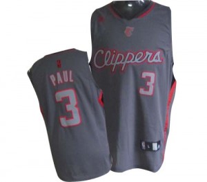 Maillot Authentic Los Angeles Clippers NBA Graystone Fashion Gris - #3 Chris Paul - Homme