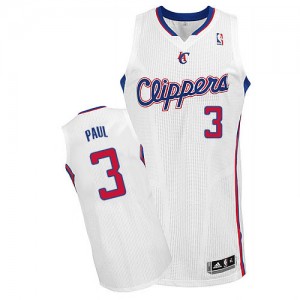 Los Angeles Clippers #3 Adidas Home Blanc Authentic Maillot d'équipe de NBA 100% authentique - Chris Paul pour Enfants