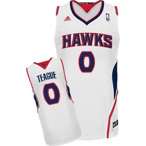 Atlanta Hawks Jeff Teague #0 Home Swingman Maillot d'équipe de NBA - Blanc pour Homme