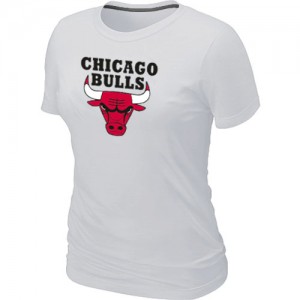 Chicago Bulls Big & Tall Tee-Shirt d'équipe de NBA - Blanc pour Femme