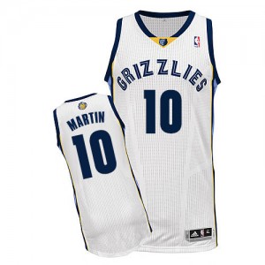 Memphis Grizzlies #10 Adidas Home Blanc Authentic Maillot d'équipe de NBA Promotions - Jarell Martin pour Homme