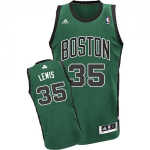 Maillot NBA Boston Celtics #35 Reggie Lewis Vert (No. noir) Adidas Swingman Alternate - Homme