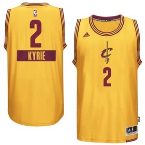 Maillot NBA Swingman Kyrie Irving #2 Cleveland Cavaliers 2014-15 Christmas Day Or - Homme